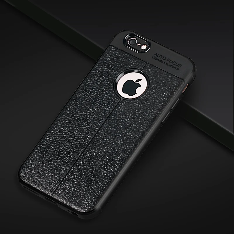 Moybmax black leather phone cases fully back cover for iphone 5 5s Se 6