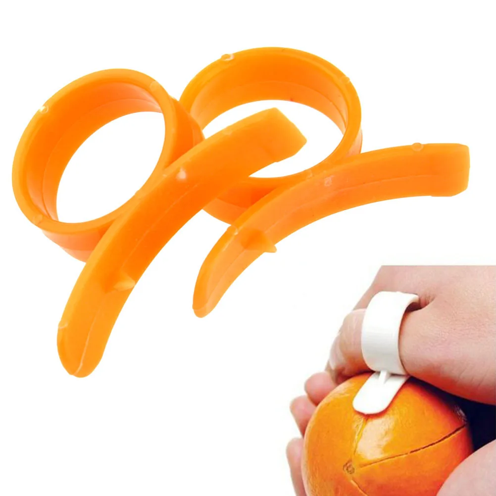 

10pcs Ring-Shaped Plastic Orange Lemon Opener Peeler Slicer Citrus Fruit Skin Remover Light Weight Fruit Slicer Kitchen Gadgets