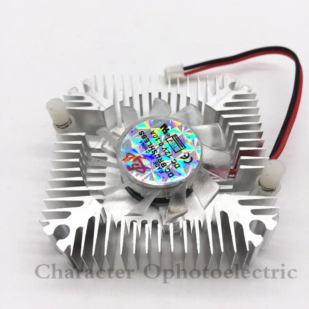 

10pcs Aluminum Heatsink with fan for 5W/10W High Power LED light Cooling Cooler DC12V