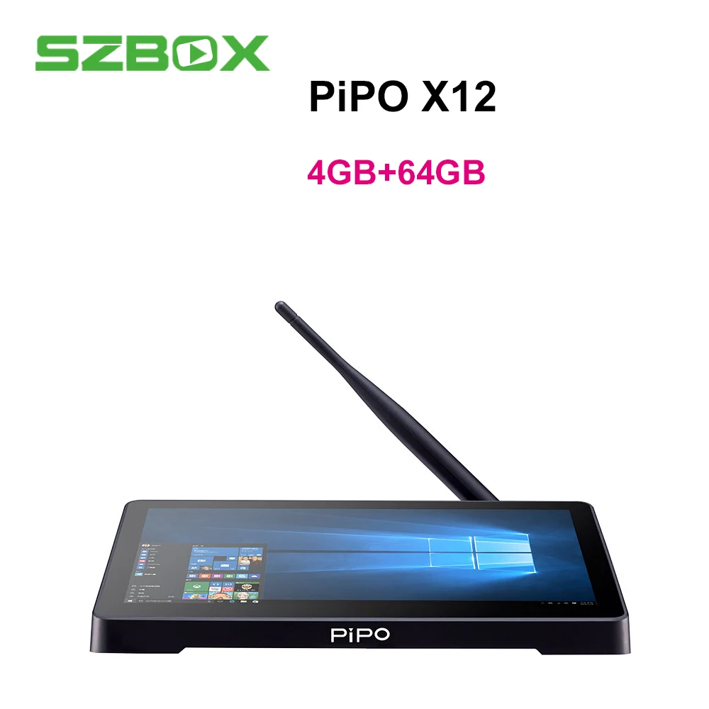 Pipo X12 Mini PC Cherry Trail Z8350 4 GB/64 GB Смарт ТВ Box W 10 ОС Android 5,1 с 10,8 дюйма 1920*1280 экран медиаплеера