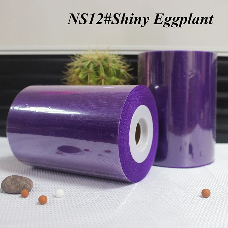 Высокое качество 22 Цвета 100 ярдов Мерцающий Тюль Rolls - Цвет: Shiny Eggplant