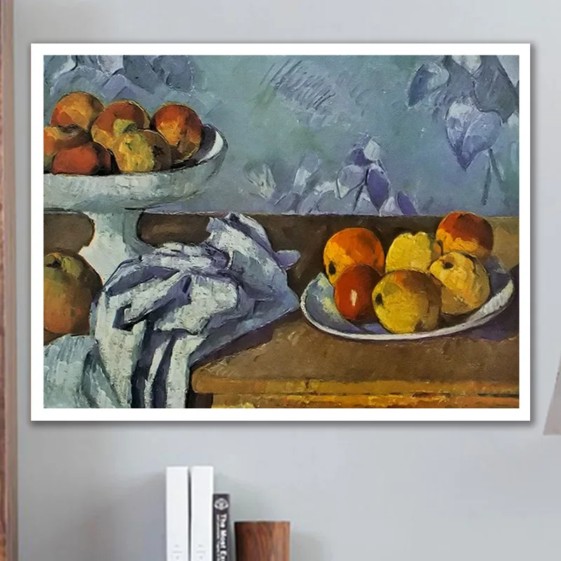 

diy painting by numbers Paul Cezanne Plates and fruits impressionism living room dencorative paint adult hand drawing