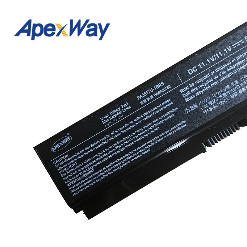 ApexWay 11 1 v Аккумулятор для ноутбука TOSHIBA Satellite L750 L650|battery for toshiba|battery toshiba satellite4400mah