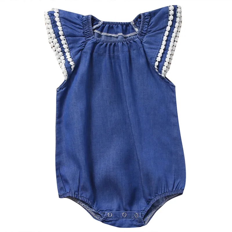 Summer One Pieces Baby Girls Clothes Sleeveless Denim Style Rompers Jumpsuit Outfits Casual Baby