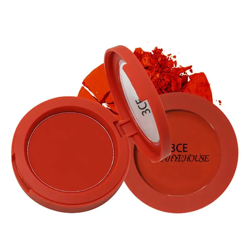 

1pcs New Style Blusher Cosmetics Matte Pearl Rouge Blush Spring And Summer Well Pigmented Nude Make Up Blusher