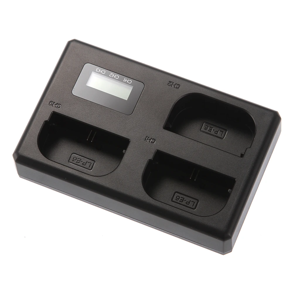 LCD Triple 3 Battery Charger USB For Canon LP-E6(N) 6D 5D Mark II III IV 80D 70D R5C R5 R6