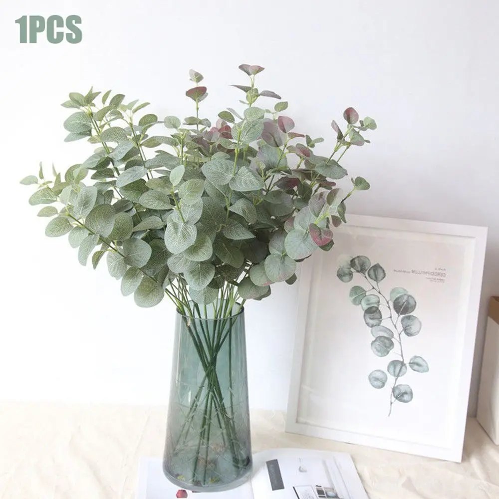 1M Artificial Eucalyptus Branches Plants With Stems Wedding Home Greenery Decor