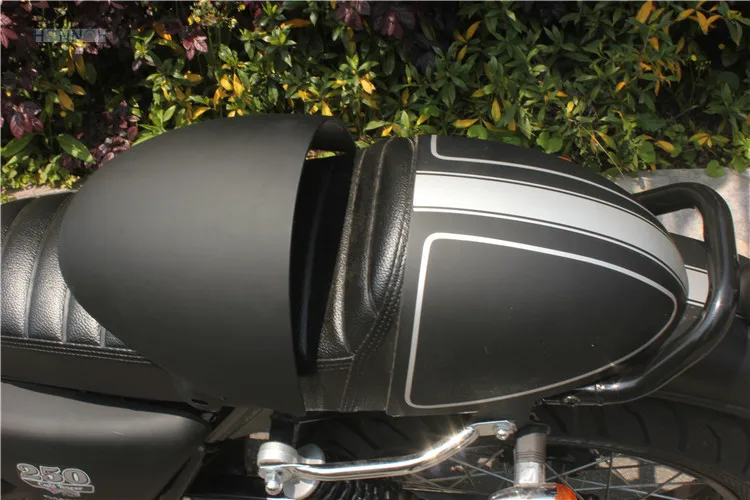 Матовый черный Универсальный чехол для заднего сиденья мотоцикла CAFE RACER капот