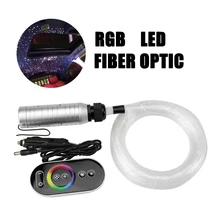 Автомобильное использование DC12V светодиодный пластиковый волоконно-оптический Звездный потолочный комплект света(100 шт 0,75 мм+ 70 шт 1 мм)* 2 м+ сенсорный пульт дистанционного управления