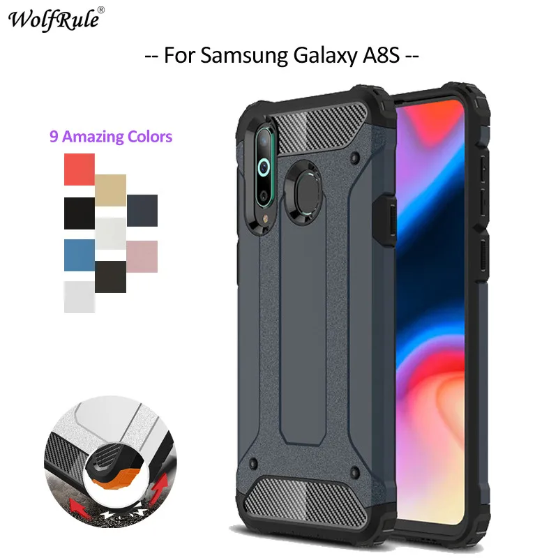 

For Cover Samsung Galaxy A8S Case TPU & PC Armor Bumper Protective Phone Case For Samsung Galaxy A8S Cover For Samsung A8S 6.4''