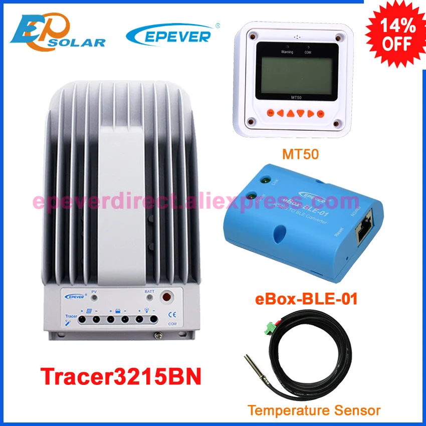 

30A controller MPPT Tracer3215BN MT50 remote meter solar panel system bluetooth function temperature sensor 30amp