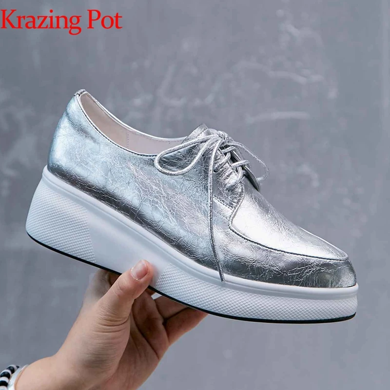 Кроссовки Krazing Pot на платформе Вулканизированная подошва заостренный носок