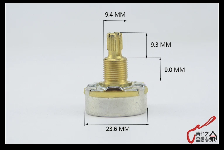 1 шт. CTS 500K латунная втулка потенциометра с разделенным валом(горшок) для электрогитары бас(для 24 сплайнов) Сделано в Тайване