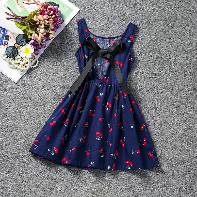 Summer Casual Kids Dresses School Children Clothing Baby Girl Dress Clothes Floral Print Princess for Girls 2 4 6 years