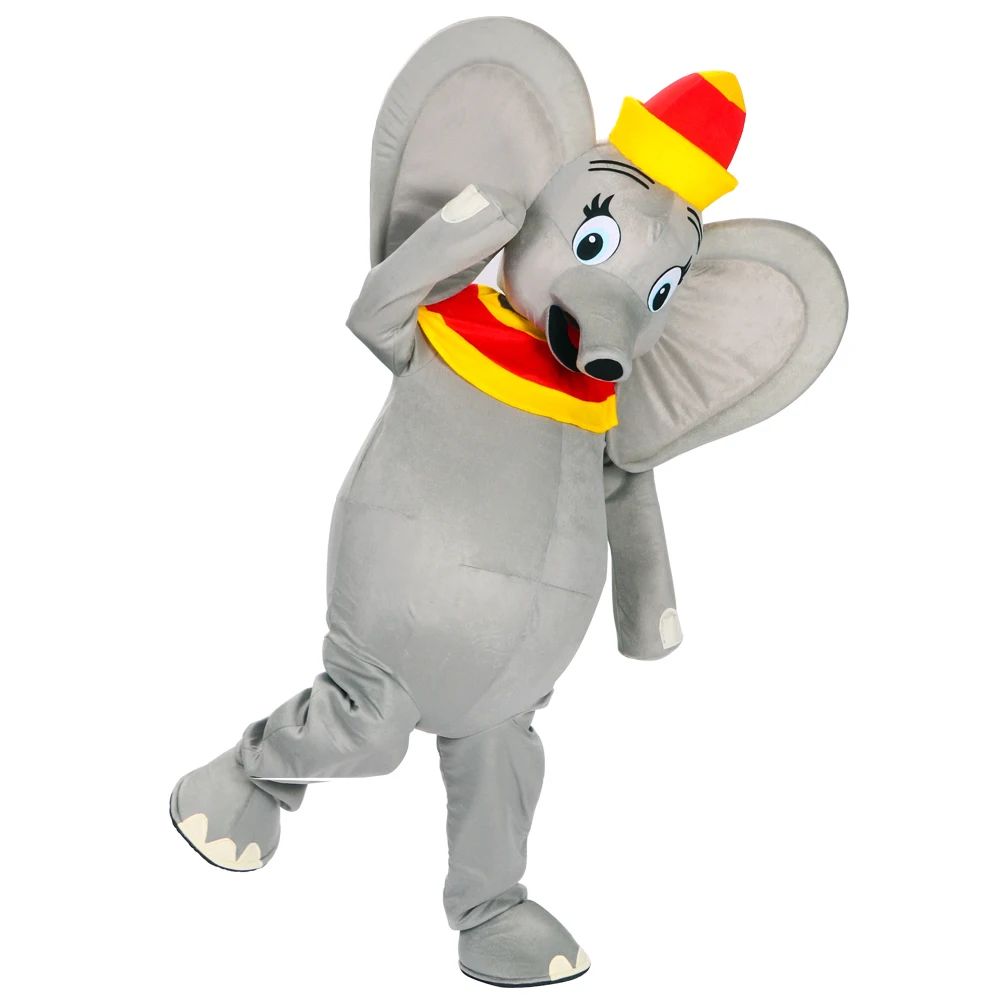 

Dumbo mascot costume grey elephant mascot cosutme fancy dress for Halloween party