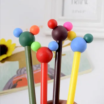 

4 pcs/lot Cute Cartoon mouse head gel pens kawaii stationery caneta material escolar office school supplies papelaria kids gifts