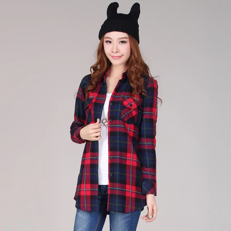 flannel polo shirt womens