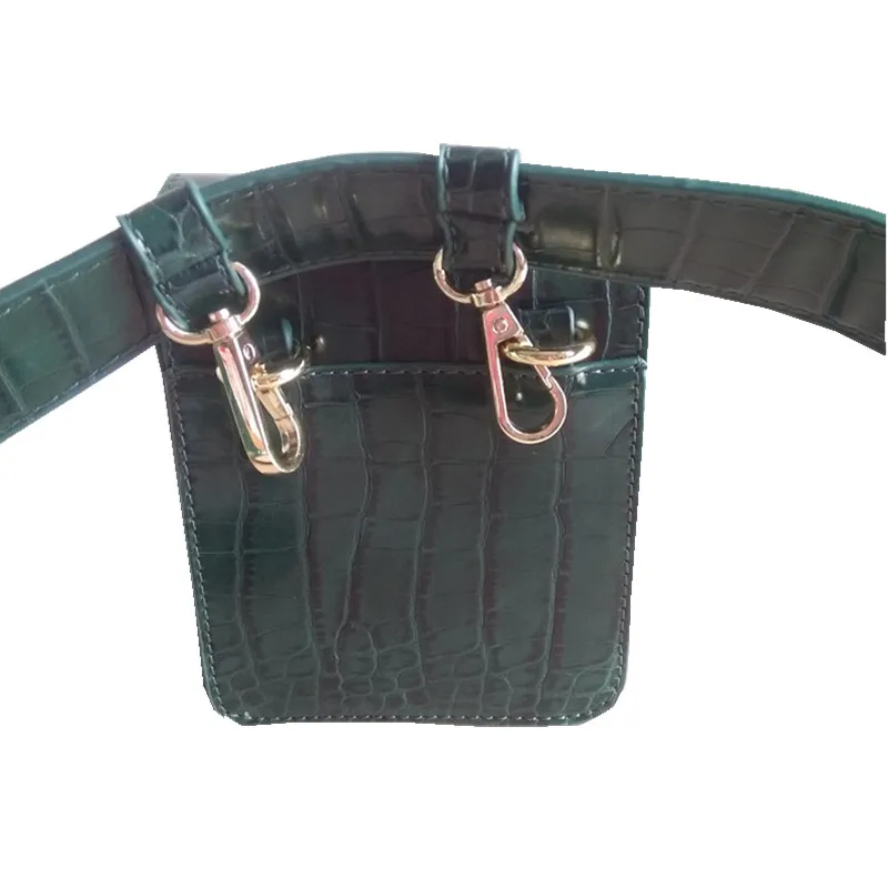 Caker бренд сумка на ремне из крокодиловой кожи зеленый хаки сумка на пояс Сумка на талию для путешествий женская кожаная сумка на талию черный белый