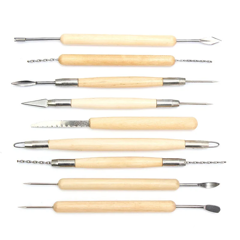 30pcs/Set Pottery Clay Sculpture Carving Modelling Ceramic Wooden Tools Kit DIY Craft For Home Handwork Supplies Carving Tool