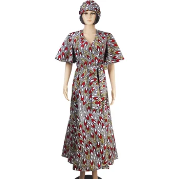 

2018 New African Dresses for Women Print Wax dress African Style Clothing Dashiki Deep Women African Clothing