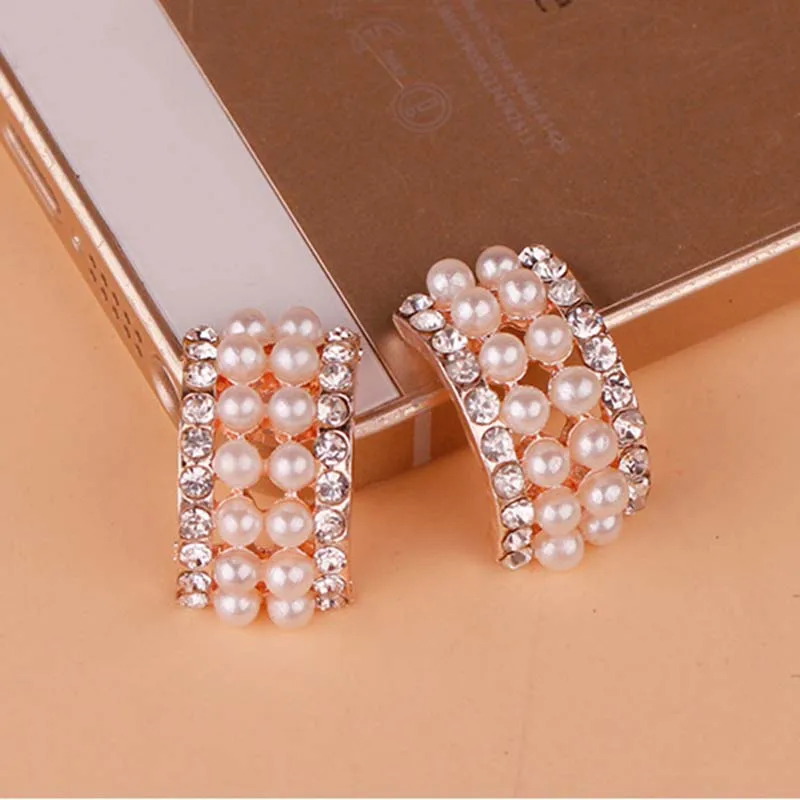 

Free Shipping New 50Pcs Arc Rhinestone Buttons for Wedding Decoration and DIY hair accessies
