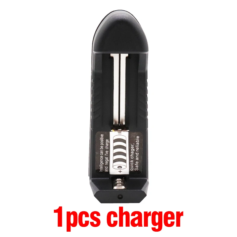 18650 3,7 v 3400 mah литиевая аккумуляторная батарея NCR18650B с заостренным для Panasonic светодиодный светильник батарея - Цвет: 1pcs charger