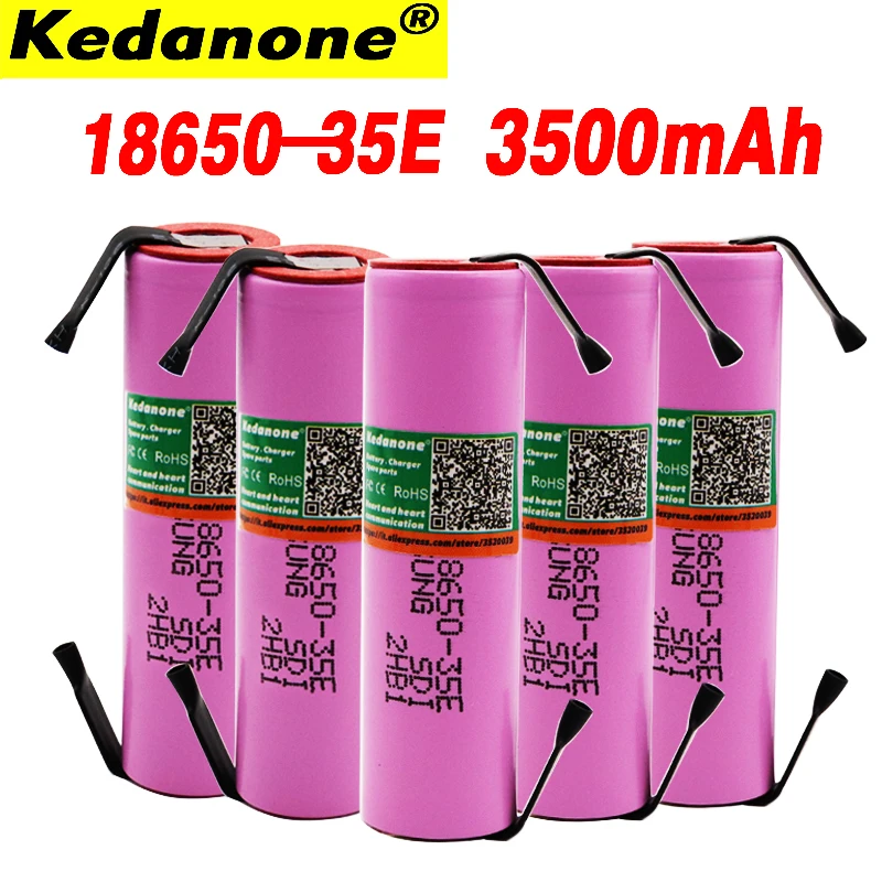 100% оригинал 18650 3500 мАч 13A разрядка INR18650 35E INR18650-35E батарея li-ion 3 7 в аккумуляторная +