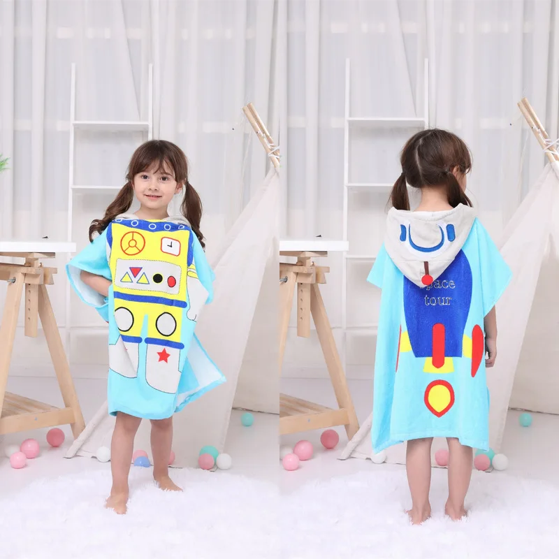

Children's Towels Terry Hooded Kids Bathrobe