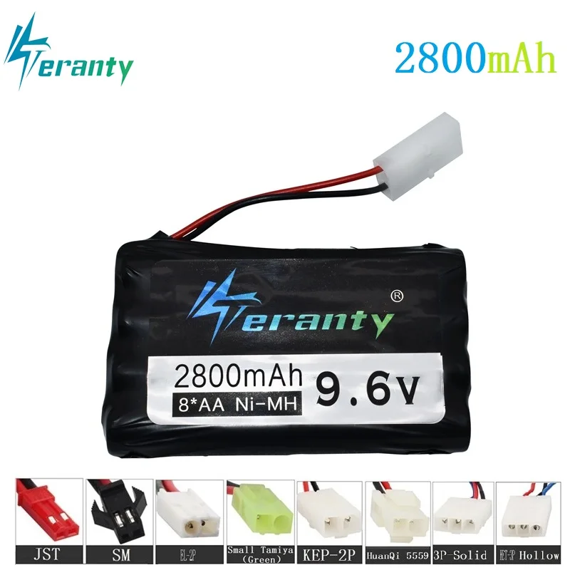 Baratos 2800mah 9,6 v batería para coche RC batería 9,6 v 8 * AA NiMH batería para juguetes eléctricos teledirigidos herramientas barcos tanques de juguetes pistolas