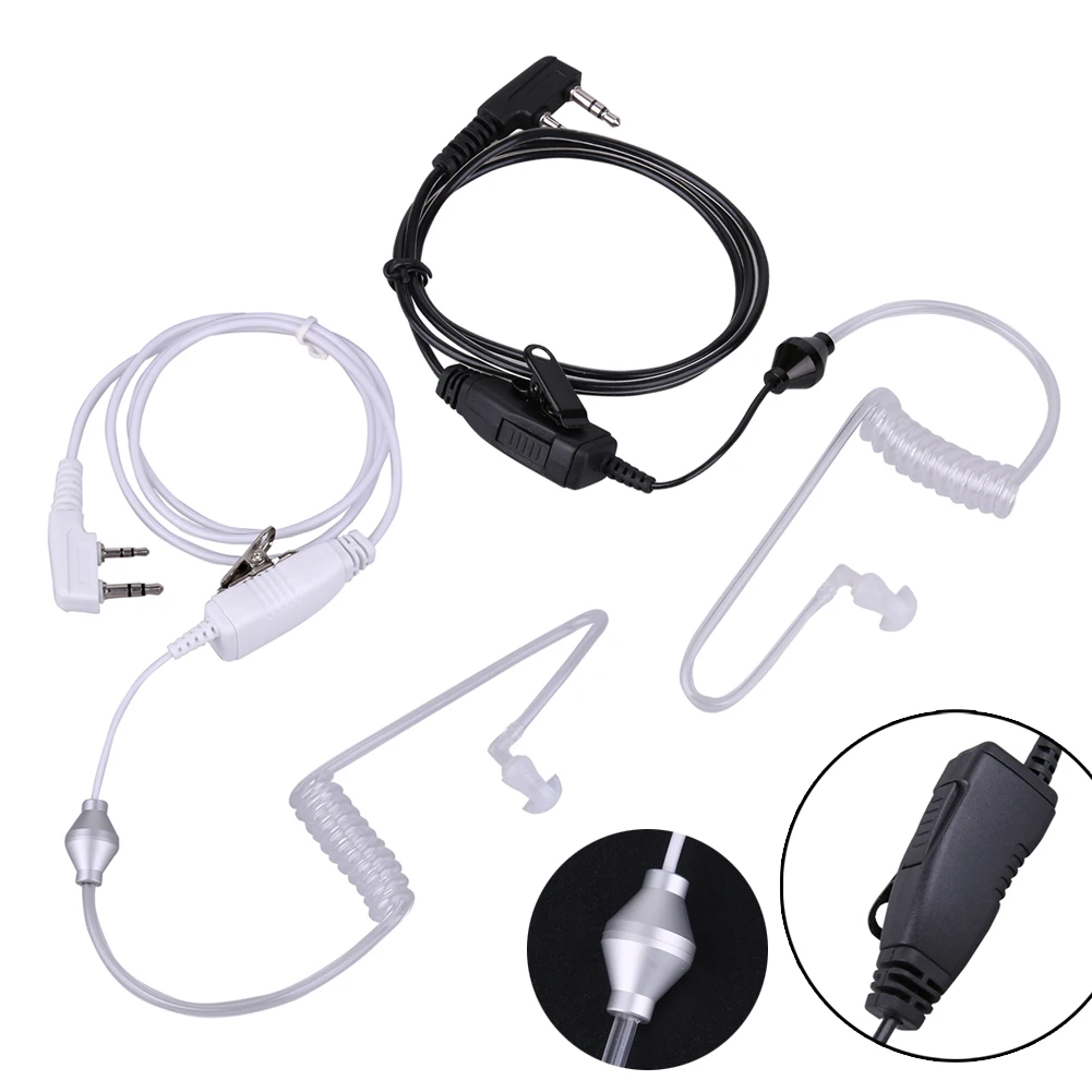 1 Pc New 2Pin Acoustic Tube Headset PTT Mic Earpiece for Baofeng