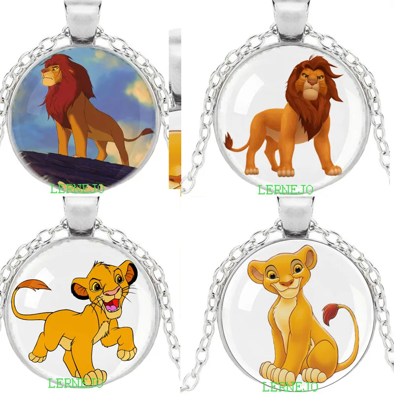 Simba The Lion King badge Pendant jewelry necklace rey leon le roi lion simba baby necklace for Kids jewelry