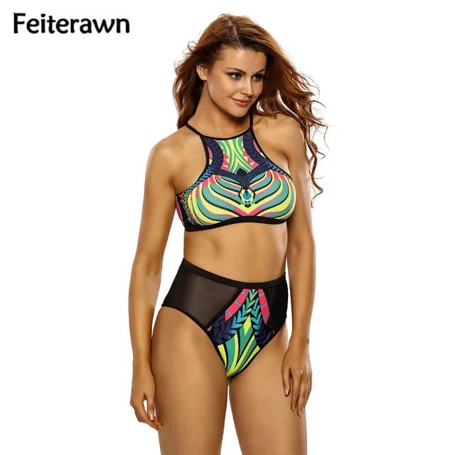 feiterawn 2018 bathing suit women high waist plus size egyptian plus size two piece bathing suits