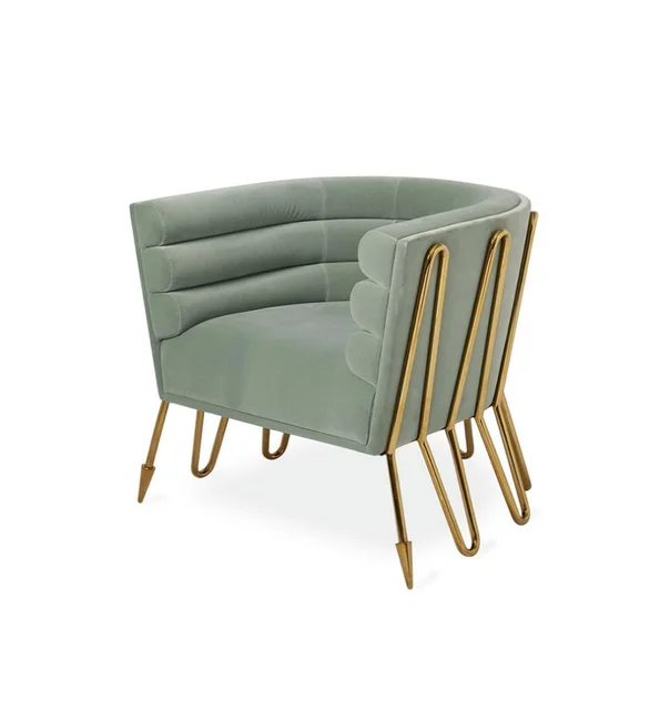 Special Price Paris Design Lounge Chair with Fabric Upholstered / Metal Frame Back with Golden Finsih  Special Price Paris Design Lounge Chair with Fabric Upholstered / Metal Frame Back with Golden Finsih