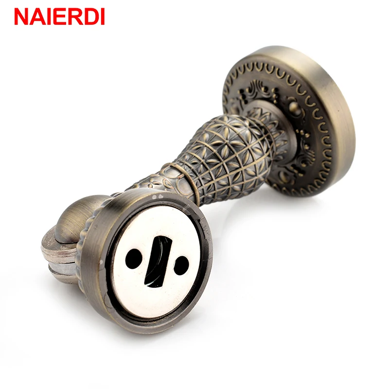 NAIERDI Bronze Retro Design Zinc Alloy Magnetic Door Stop Stopper Holder Catch Floor Fitting With Screws For Family Home Etc