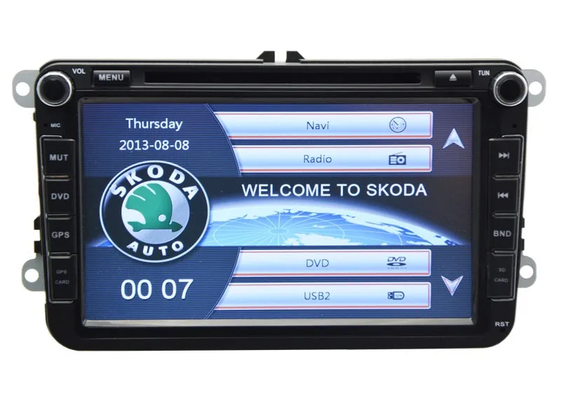 2 DIN Автомобильный мультимедийный dvd-плеер с gps навигационной системой для Skoda Fabia Praktic Roomster Octavia Yeti Superb головное устройство стерео