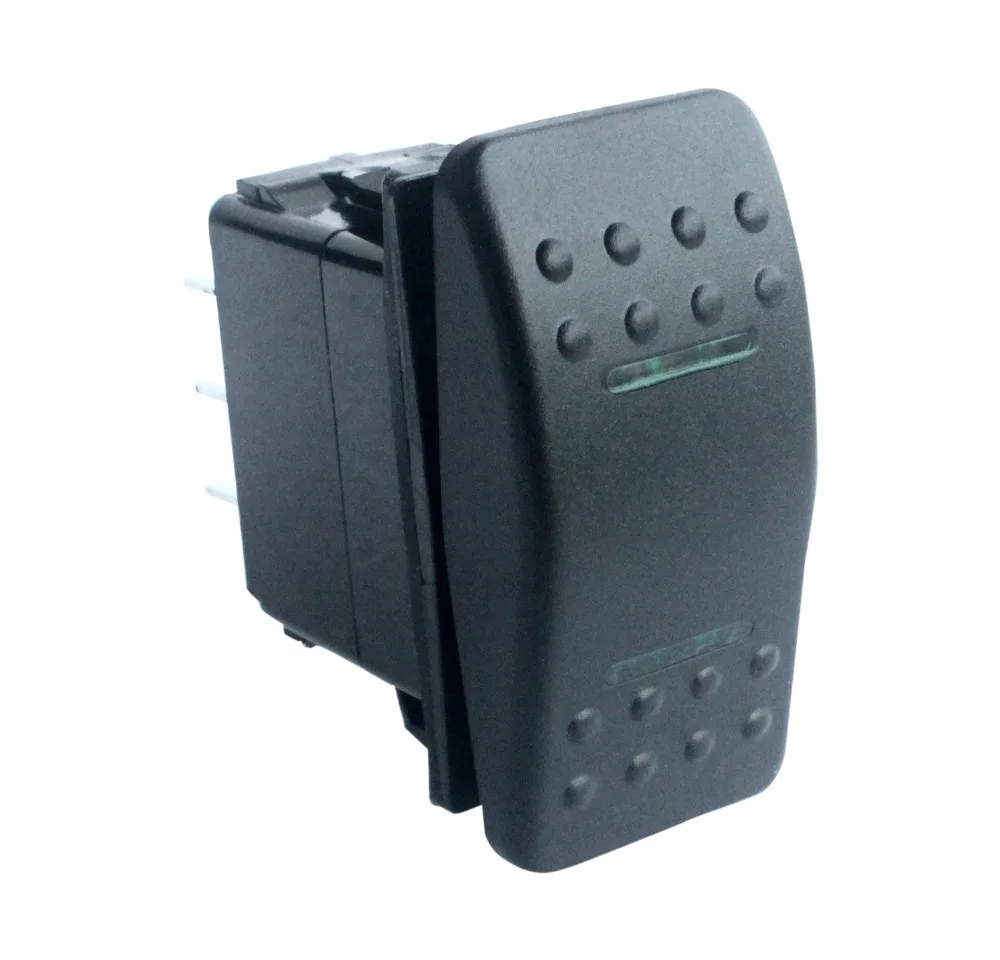 Waterproof Green LED Light Rocker Switch On//Off Boat Marine Electrical 3 Pins