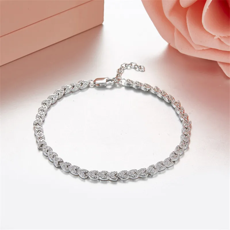 Rosso Alberi di Marca Gioielleria Raffinata Reale 925 Braccialetto In Argento Sterling Femminile scarpe da Tennis di Modo Del Braccialetto Per Le Donne di Goccia di Trasporto Con La Scatola