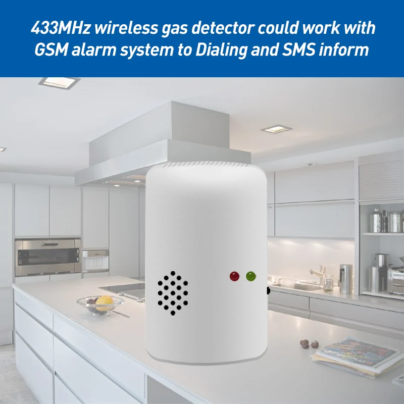 LPG СПГ угольный природный газ утечки Alarmer сенсор 433 МГц беспроводной чувствительный детектор горючих газов для домашней безопасности системы безопасности