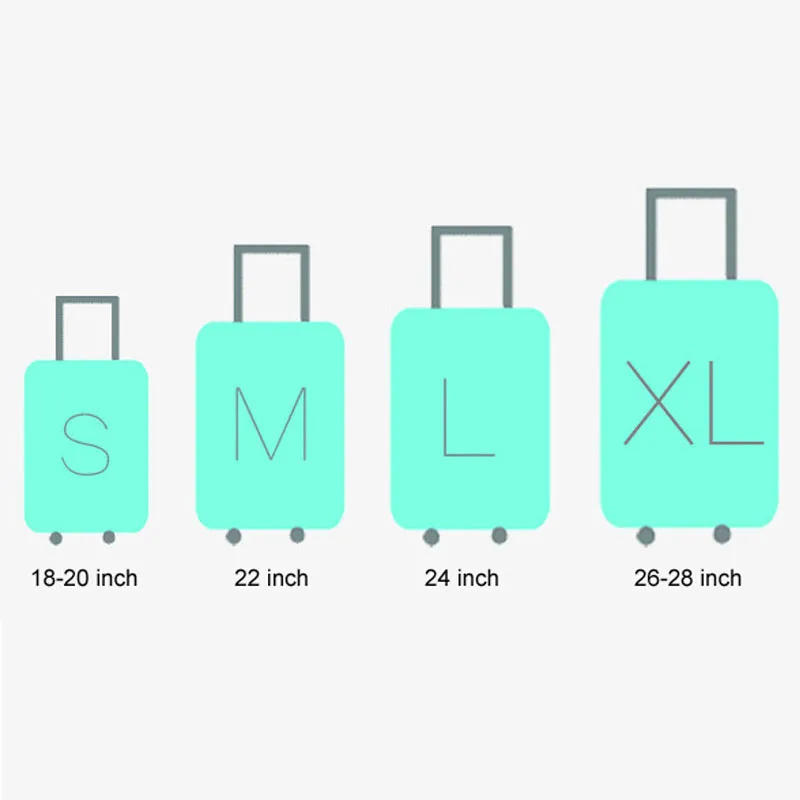18 to 28 inch Suitcase Cover Travel Road Stretch Luggage Carry On Protective Trolley Case Macaron Dust Cover luggage cover