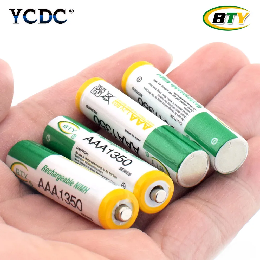 

4/8/12pcs/lot BTY-4 1350mAh 4 Pieces BTY Ni-mh AAA 1350mah 1.2V Rechargeable Battery Accumulator