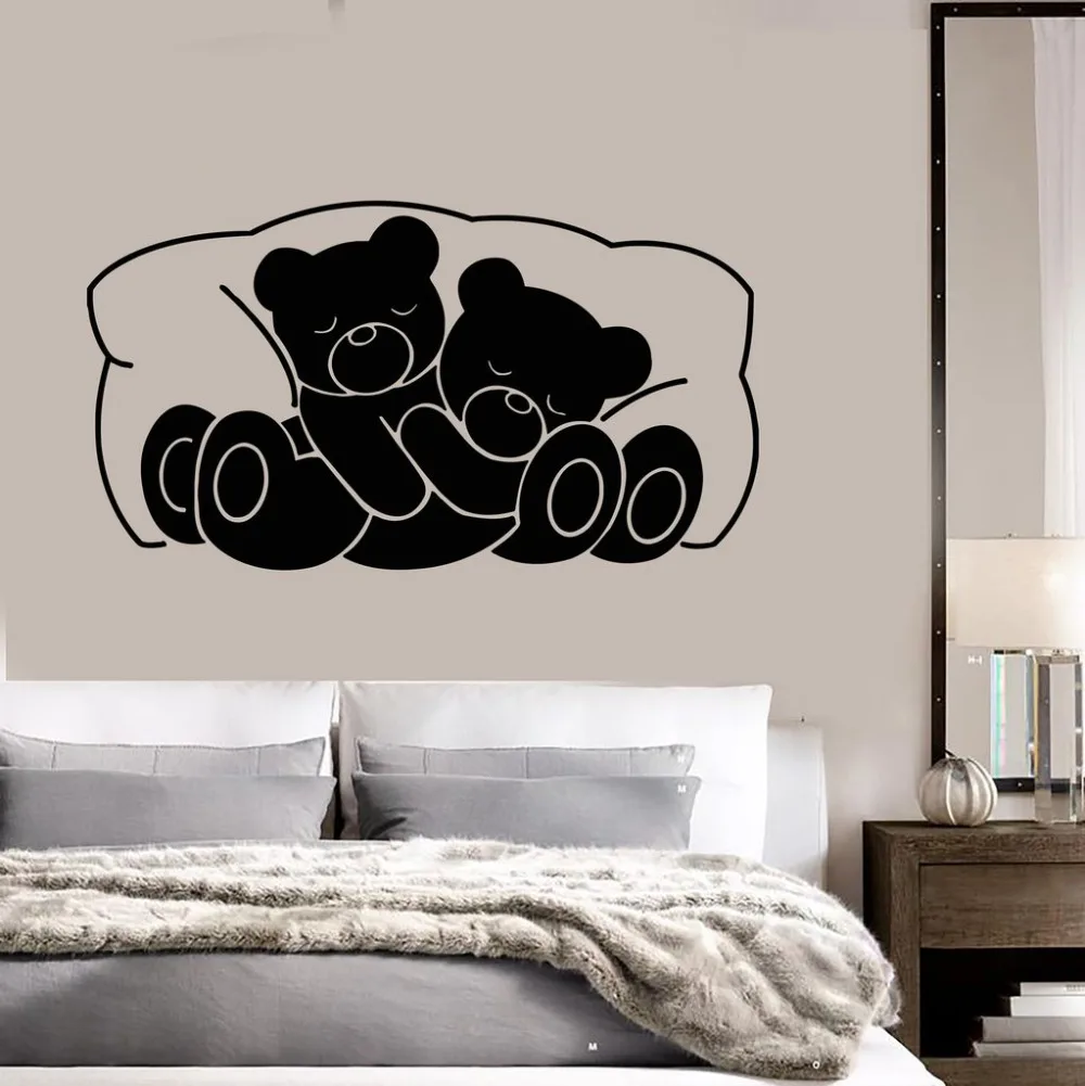 Bear Vinyl Art Decal For Children Animal Wall Decals For Bedrooms