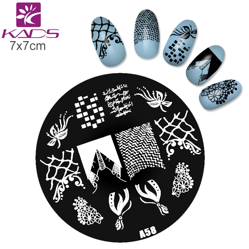 KADS A58 Flower Nail Art Stamping stamp Polish Manicure Template Stamp Tools Gel For | Красота и здоровье