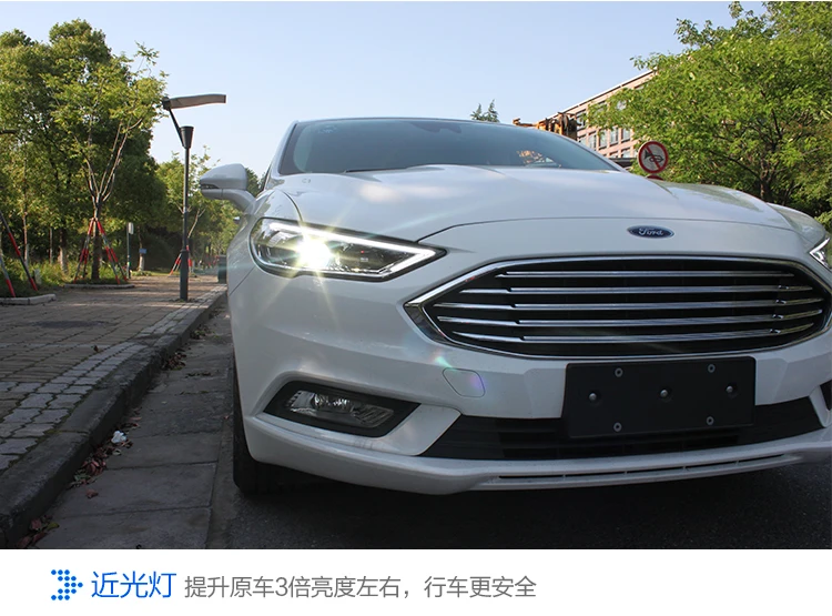 KOWELL автомобильный Стайлинг для Ford Mondeo фары Mondeo светодиодный фонарь DRL Hid биксеноновые фары объектив вспышка прямые желтые поворотные