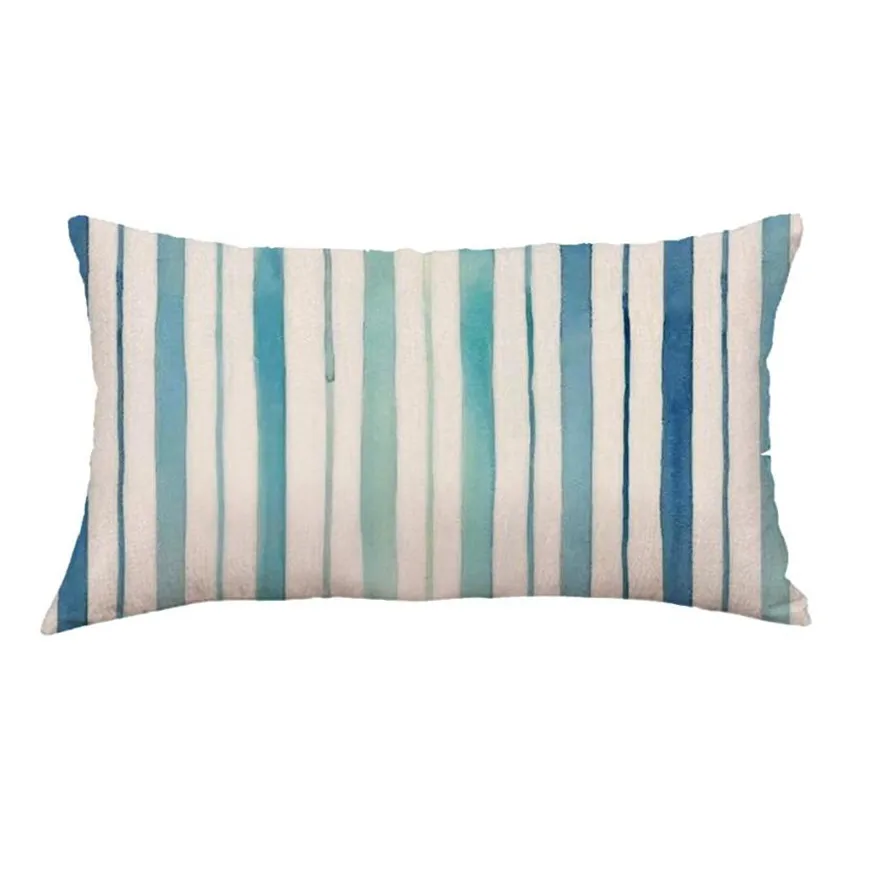 

New Geometric Stripe Pillowcase Ouneed 1pc Pillow Case Cushion Cover 30x50cm Rectangle Sofa Home Car Decor Pillow Cover 30