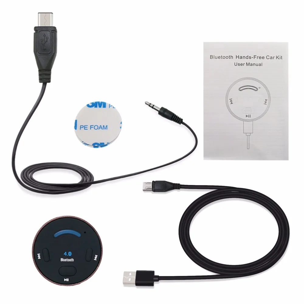 Bluetooth автомобильный комплект Aux вход беспроводной A2DP Bluetooth V4.1 аудио музыкальный приемник адаптер Громкая связь вызов для автомобиля домашний динамик