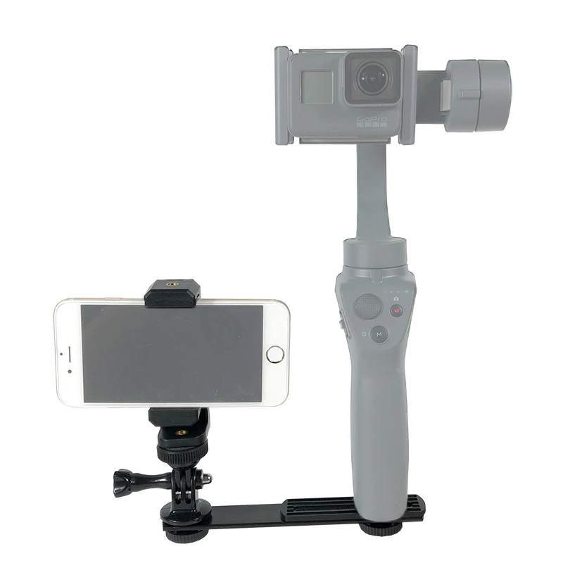 Для GoPro Gimbal Monitor/Light/Phone Mount Adapter Bracket FOR Zhiyun Smooth Q 4 DJI Osmo mobile 2 Feiyu G5 Spg series Vimble C|Чехлы для