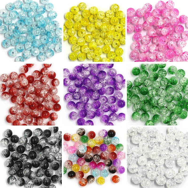 

U Pick 10 Colors 50pcs 8mm Acrylic Round Shape Spacer Beads For Loom Band Bracelet Jewelry DIY