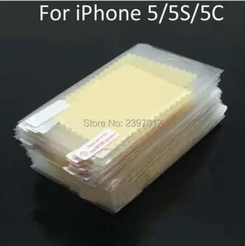 

SZAICHGSI clear screen protector for iPhone 5/5S screen protective film screen guard with cleaning cloth wholesale 1000pcs