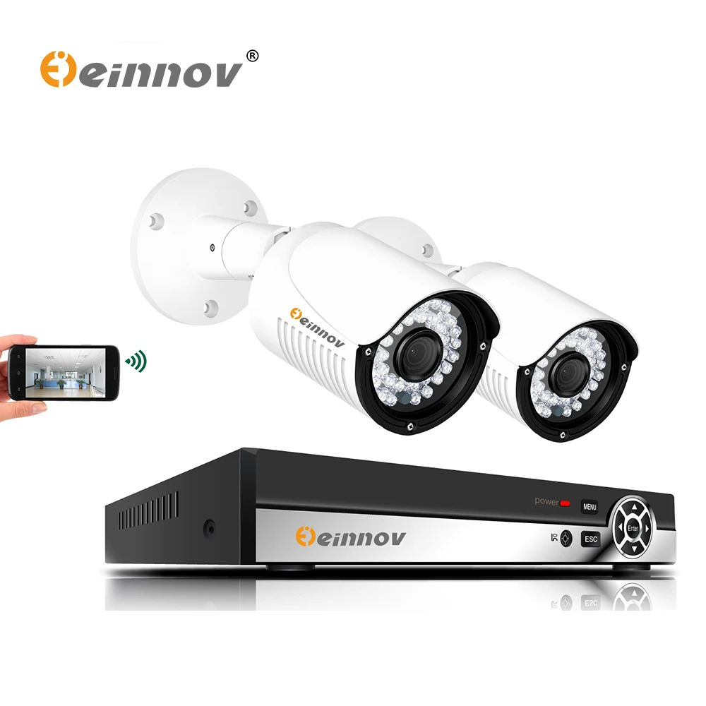 

Einnov 2CH 1080P POE NVR CCTV System IP Camera P2P Security Home 2MP Video Surveillance kits Outdoor IR LED Light 2TB Hard Drive