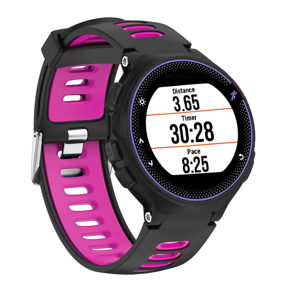 HIPERDEAL силиконовый ремешок для Garmin Forerunner 230/235/220 Часы мягкие Сменные аксессуары ремешок регулируемый DE01b - Цвет: D